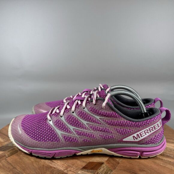 S Merrell Road Glove Dash 3 Women’s Size 7.5 Purple Ice Trail Running Shoes Used - Picture 3 of 8